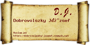 Dobrovolszky József névjegykártya