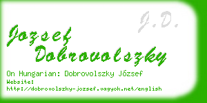 jozsef dobrovolszky business card